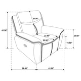 Sloane 3-piece Upholstered Reclining Sofa Set Blue - Tampa Furniture Outlet