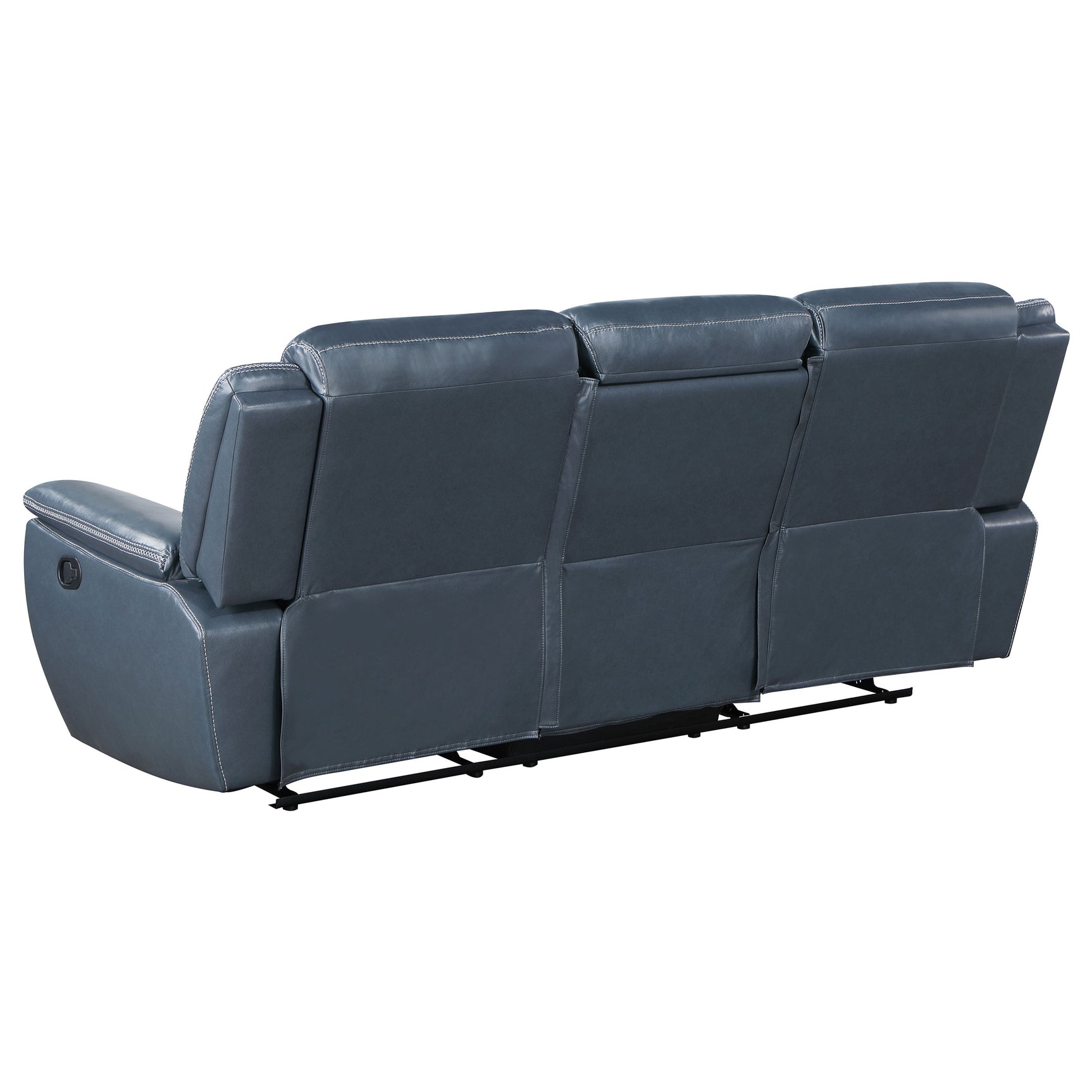 Sloane Upholstered Padded Arm Reclining Sofa Blue - Tampa Furniture Outlet