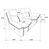 Sloane Upholstered Padded Arm Reclining Loveseat Blue - Tampa Furniture Outlet