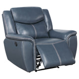 Sloane Upholstered Padded Arm Recliner Chair Blue - Tampa Furniture Outlet