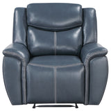 Sloane Upholstered Padded Arm Recliner Chair Blue - Tampa Furniture Outlet