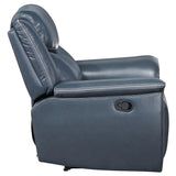 Sloane Upholstered Padded Arm Recliner Chair Blue - Tampa Furniture Outlet