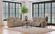 Tampa Furniture Outlet - Coaster - Brentwood 2-piece Upholstered Reclining Sofa Set Taupe - 610281-S2