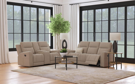 Tampa Furniture Outlet - Coaster - Brentwood 2-piece Upholstered Reclining Sofa Set Taupe - 610281-S2