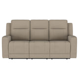 Brentwood 2-piece Upholstered Reclining Sofa Set Taupe - Tampa Furniture Outlet
