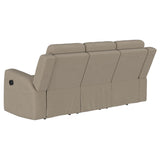 Brentwood 2-piece Upholstered Reclining Sofa Set Taupe - Tampa Furniture Outlet