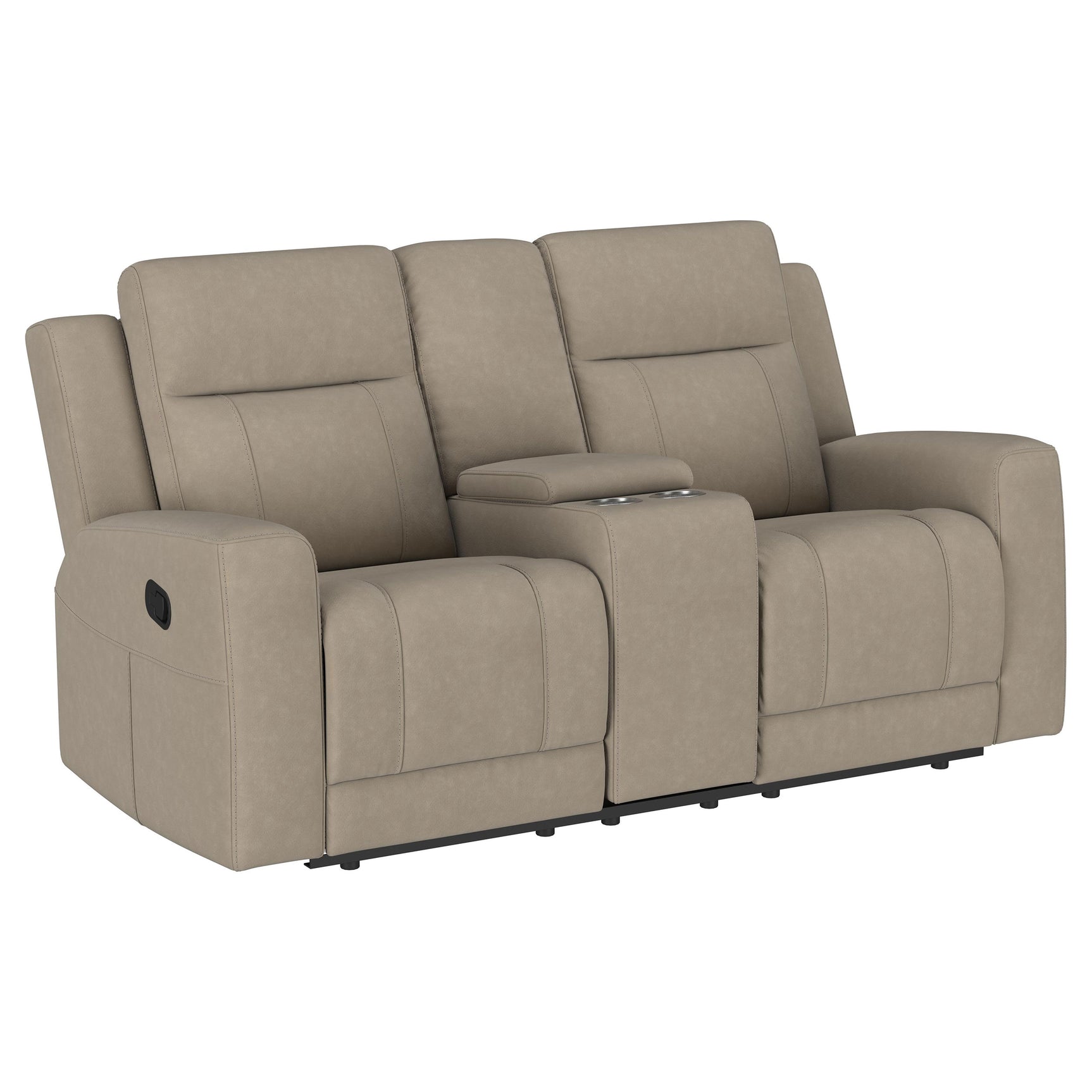 Brentwood 2-piece Upholstered Reclining Sofa Set Taupe - Tampa Furniture Outlet