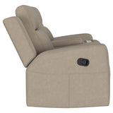 Brentwood 2-piece Upholstered Reclining Sofa Set Taupe - Tampa Furniture Outlet