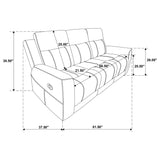 Brentwood 2-piece Upholstered Reclining Sofa Set Taupe - Tampa Furniture Outlet