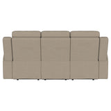 Brentwood Upholstered Motion Reclining Sofa Taupe - Tampa Furniture Outlet