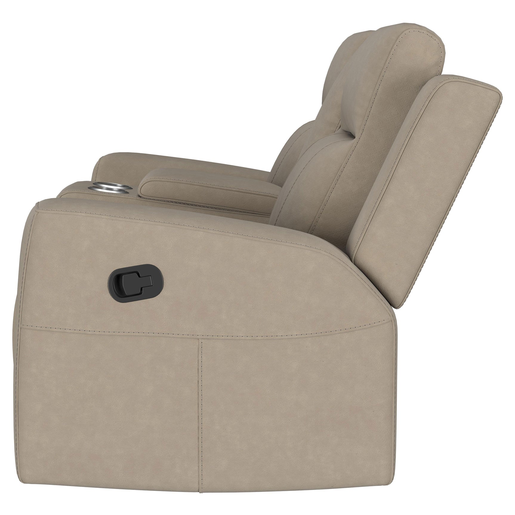 Brentwood Upholstered Motion Reclining Loveseat Taupe - Tampa Furniture Outlet