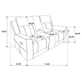 Brentwood Upholstered Motion Reclining Loveseat Taupe - Tampa Furniture Outlet