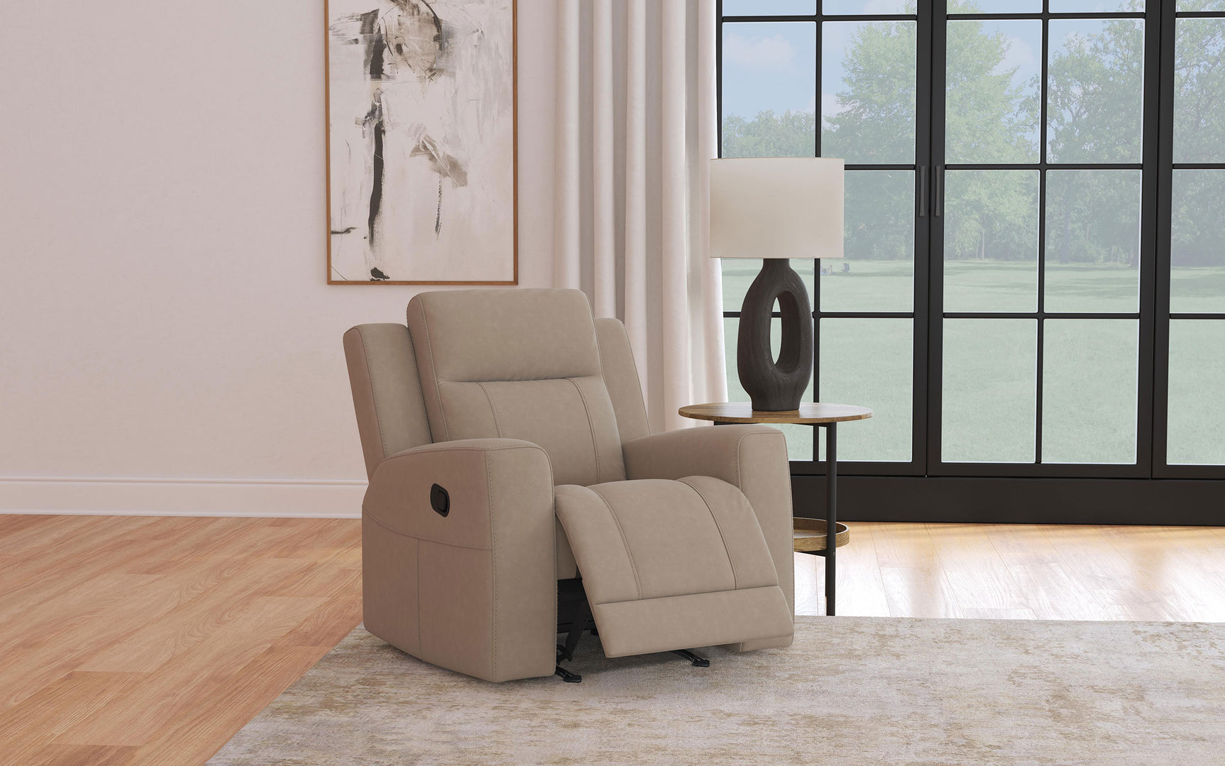 Brentwood Upholstered Recliner Chair Taupe - Tampa Furniture Outlet