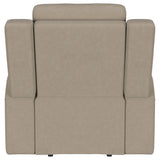 Brentwood Upholstered Recliner Chair Taupe - Tampa Furniture Outlet