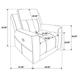 Brentwood Upholstered Recliner Chair Taupe - Tampa Furniture Outlet
