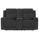 Brentwood 2-piece Upholstered Reclining Sofa Set Charcoal - Tampa Furniture Outlet