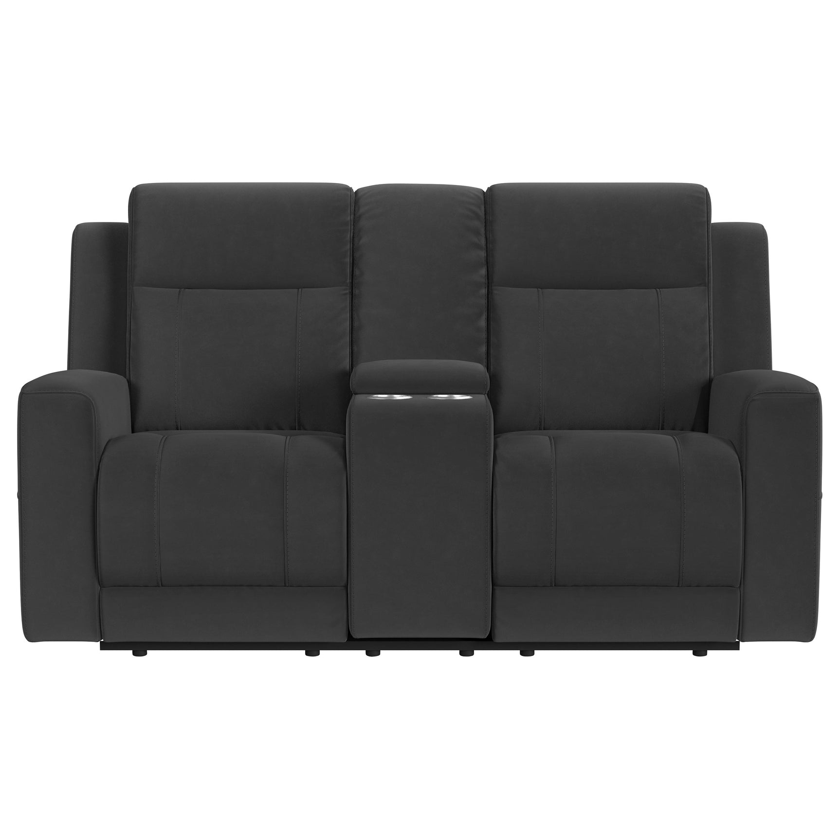 Brentwood 2-piece Upholstered Reclining Sofa Set Charcoal - Tampa Furniture Outlet