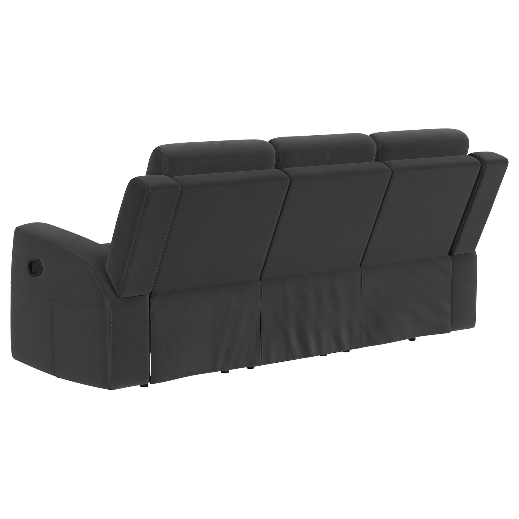 Brentwood 3-piece Upholstered Reclining Sofa Set Charcoal - Tampa Furniture Outlet