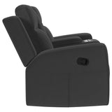 Brentwood 3-piece Upholstered Reclining Sofa Set Charcoal - Tampa Furniture Outlet