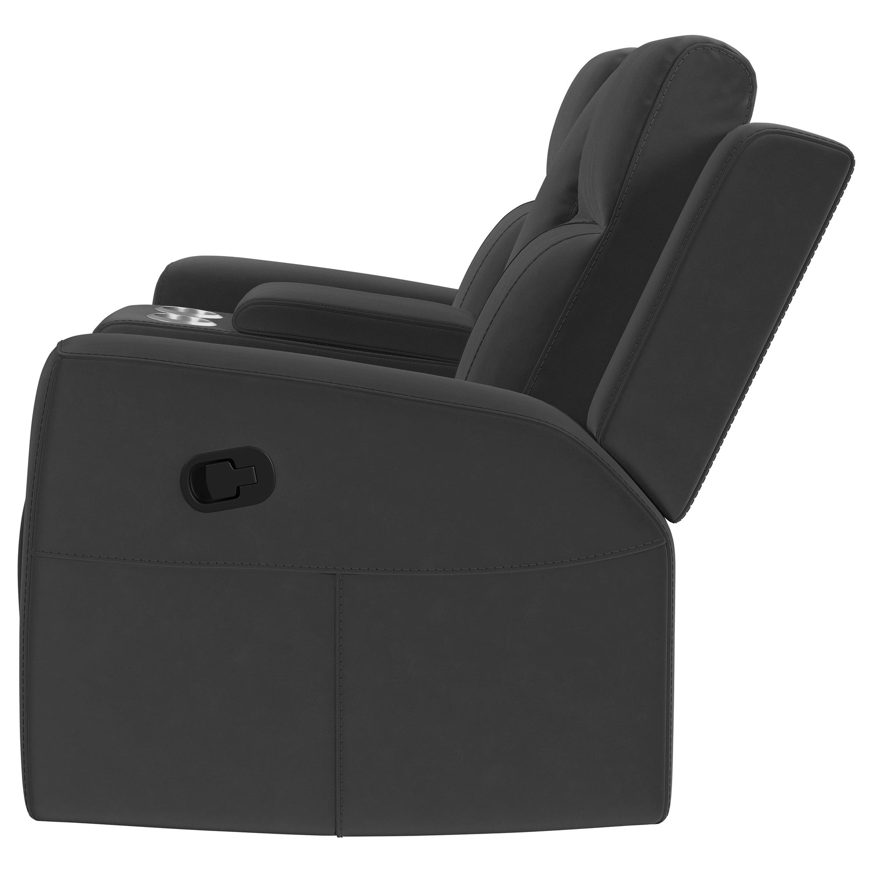 Brentwood Upholstered Reclining Loveseat Dark Charcoal - Tampa Furniture Outlet