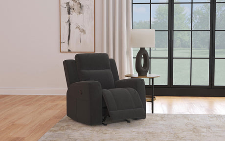 Brentwood Upholstered Recliner Chair Dark Charcoal - Tampa Furniture Outlet