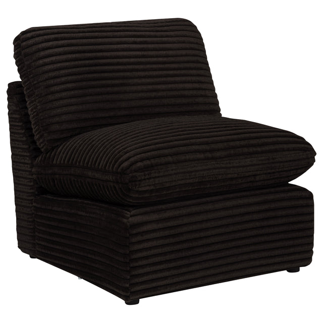 Tampa Furniture Outlet - Coaster - Collins Modular Armless Chair Chocolate Brown - 610350AC