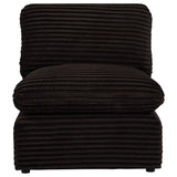 Collins Modular Armless Chair Chocolate Brown