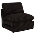 Tampa Furniture Outlet - Coaster - Collins Modular Power Armless Recliner Chocolate Brown - 610350ARP