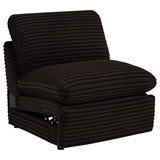 Tampa Furniture Outlet - Coaster - Collins Modular Power Armless Recliner Chocolate Brown - 610350ARP