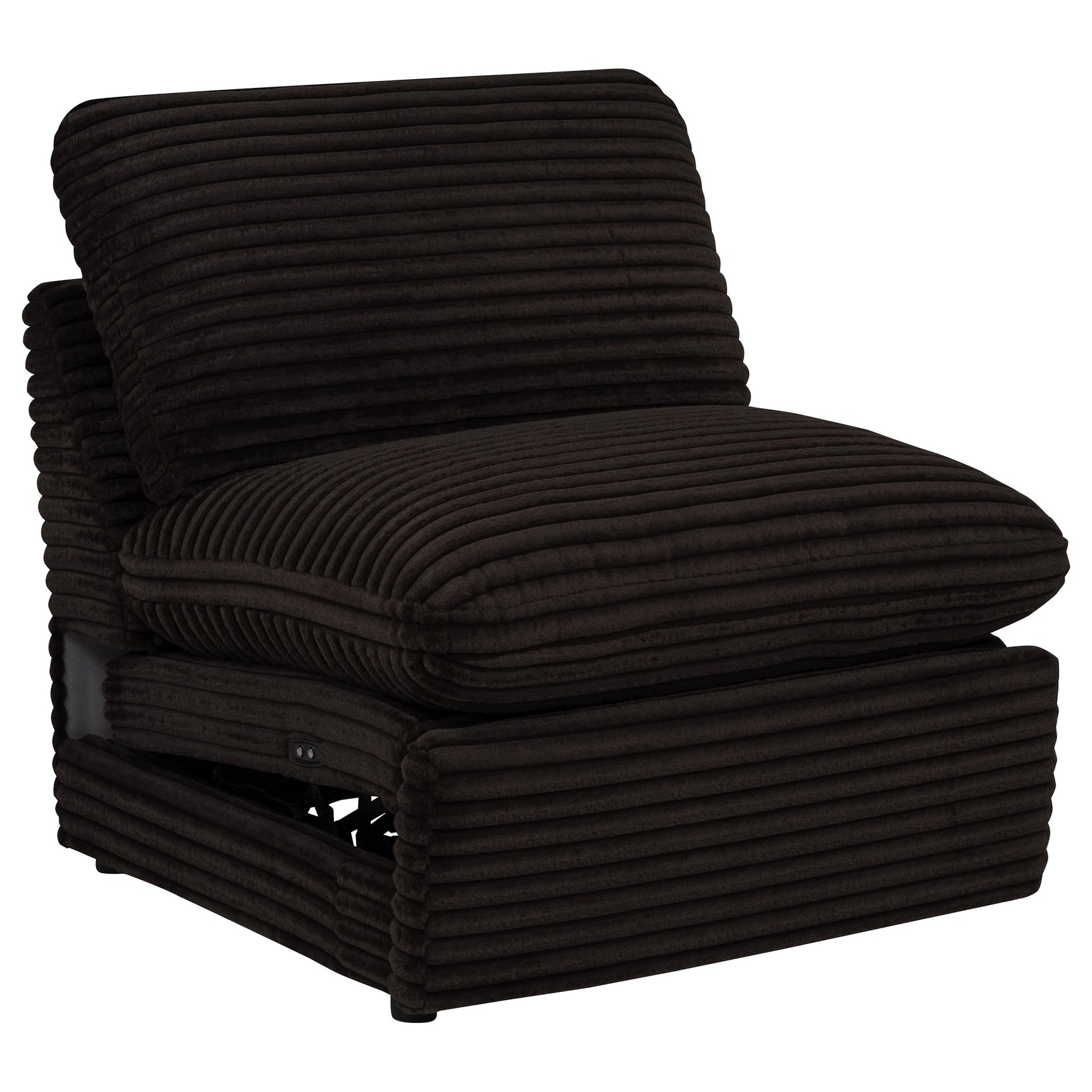 Tampa Furniture Outlet - Coaster - Collins Modular Power Armless Recliner Chocolate Brown - 610350ARP