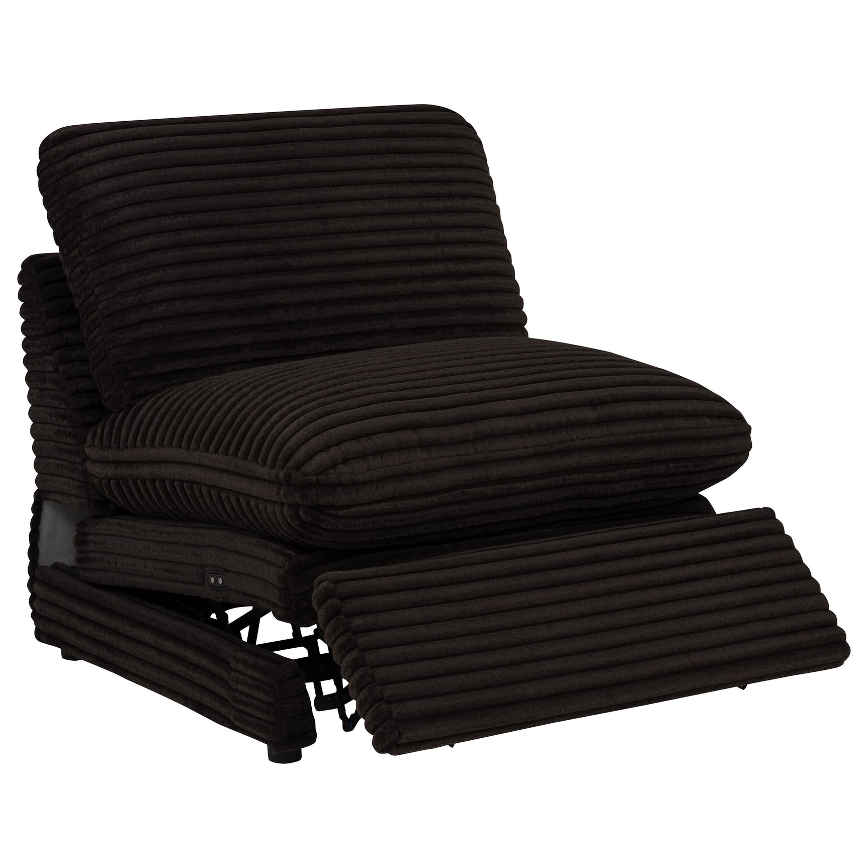 Collins Modular Power Armless Recliner Chocolate Brown