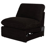 Collins Modular Power Armless Recliner Chocolate Brown