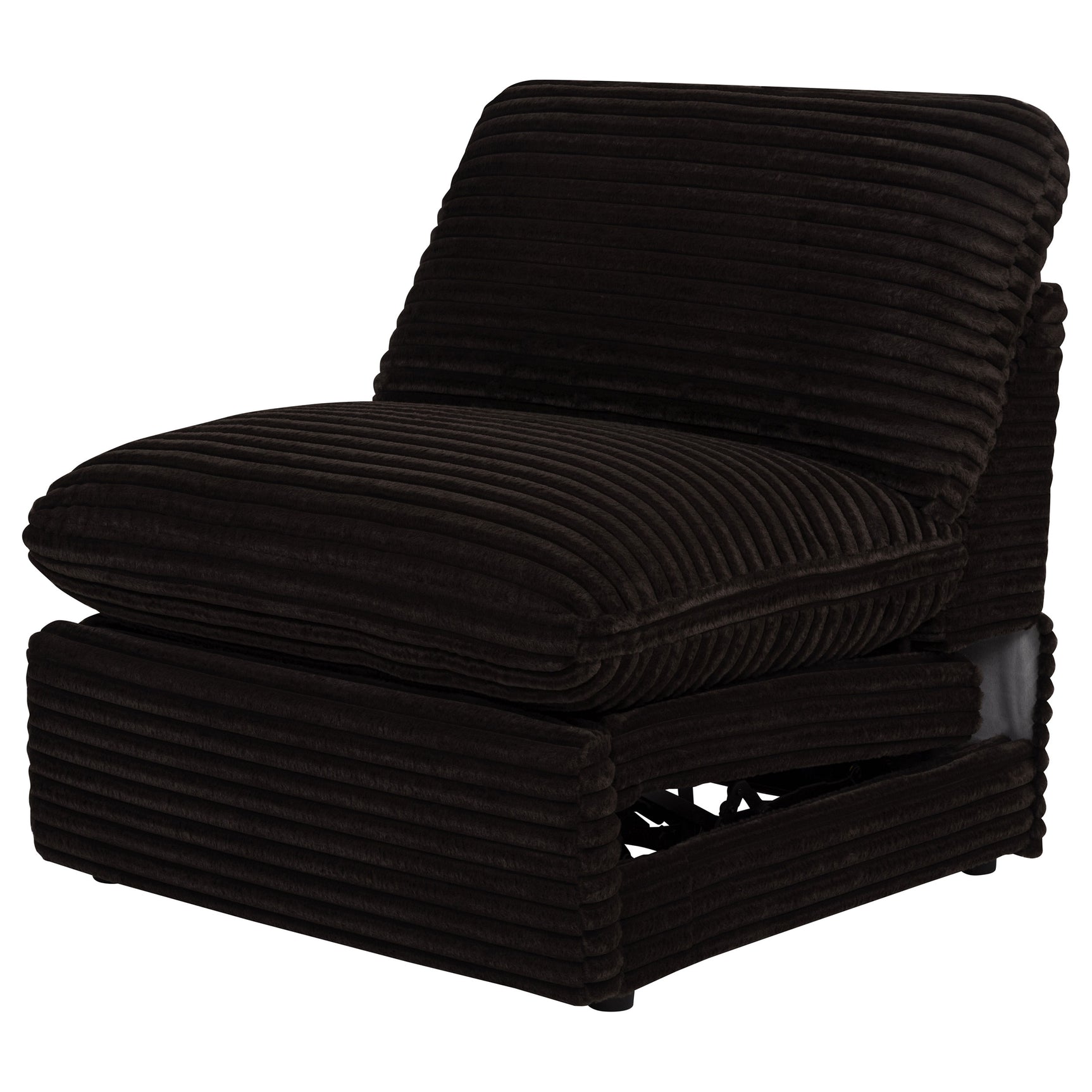 Collins Modular Power Armless Recliner Chocolate Brown