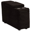 Tampa Furniture Outlet - Coaster - Collins Upholstered Modular Storage Console Chocolate Brown - 610350CON