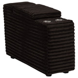 Tampa Furniture Outlet - Coaster - Collins Upholstered Modular Storage Console Chocolate Brown - 610350CON