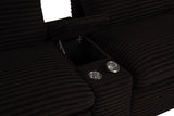 Collins Upholstered Modular Storage Console Chocolate Brown