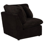 Tampa Furniture Outlet - Coaster - Collins Modular Corner Chair Chocolate Brown - 610350CRN