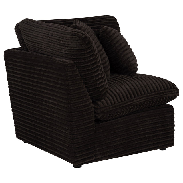 Tampa Furniture Outlet - Coaster - Collins Modular Corner Chair Chocolate Brown - 610350CRN