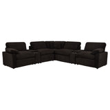 Collins 7-piece Modular Power Reclining Sectional Chocolate Brown