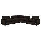 Collins 7-piece Modular Power Reclining Sectional Chocolate Brown