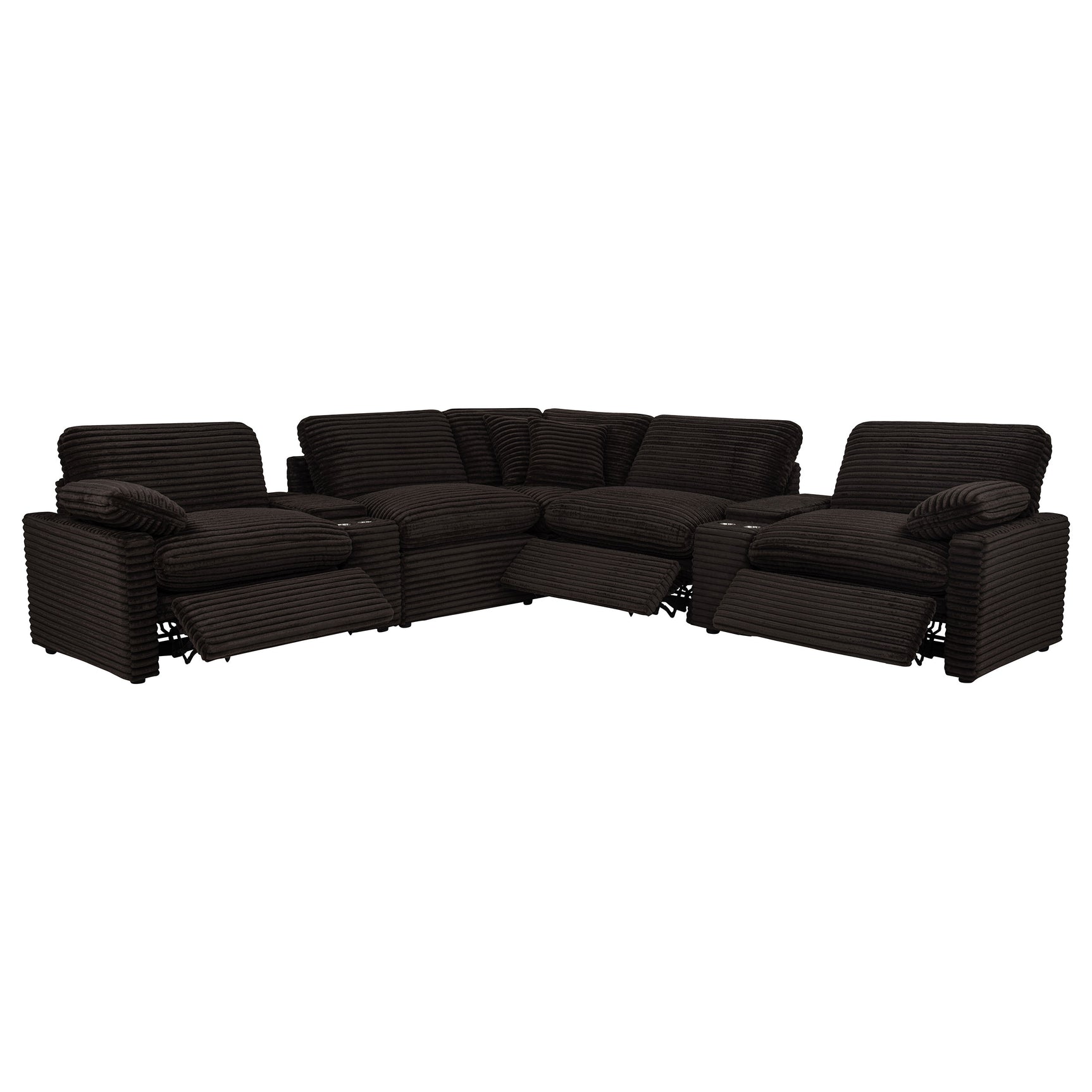 Collins 7-piece Modular Power Reclining Sectional Chocolate Brown