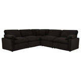 Collins 5-piece Modular Power Reclining Sectional Chocolate Brown