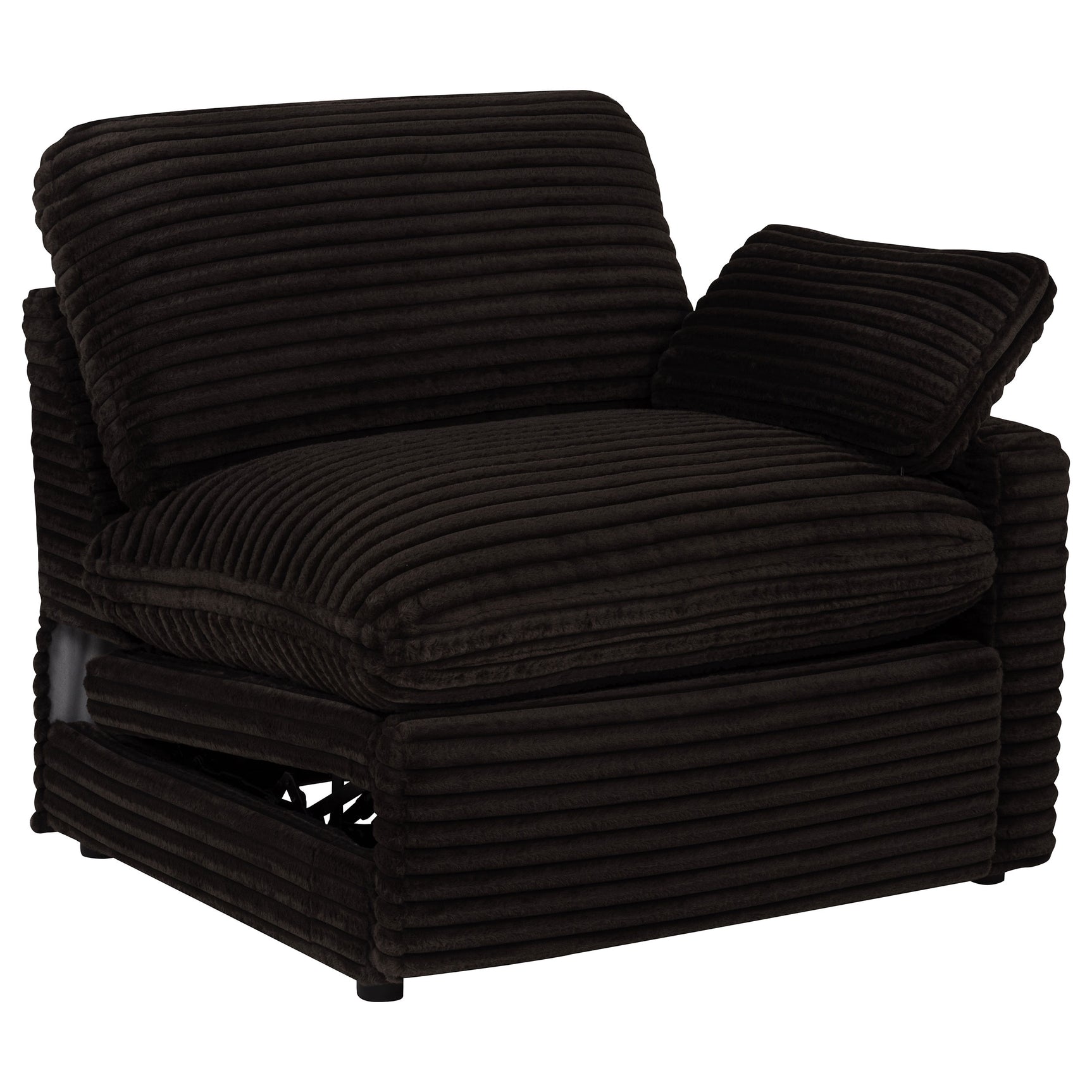 Tampa Furniture Outlet - Coaster - Collins Modular RAF Power Recliner Chocolate Brown - 610350RRP