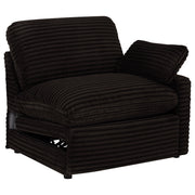 Tampa Furniture Outlet - Coaster - Collins Modular RAF Power Recliner Chocolate Brown - 610350RRP