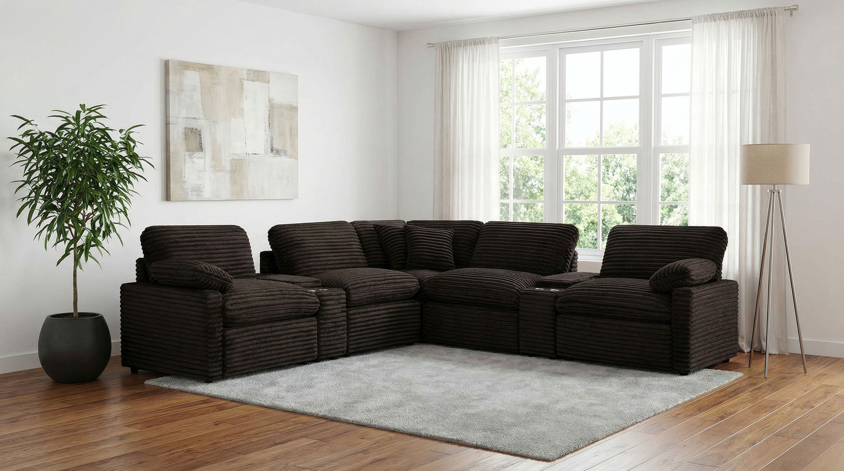 Collins Modular RAF Power Recliner Chocolate Brown