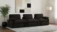 Tampa Furniture Outlet - Coaster - Collins 5-Piece Power Reclining Home Theater Seating Chocolate Brown - 610351PT