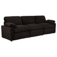 Tampa Furniture Outlet - Coaster - Collins Modular Power Sofa Chocolate Brown - 610351P