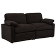 Tampa Furniture Outlet - Coaster - Collins Modular Power Loveseat Chocolate Brown - 610352P