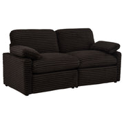 Tampa Furniture Outlet - Coaster - Collins Modular Power Loveseat Chocolate Brown - 610352P