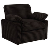 Tampa Furniture Outlet - Coaster - Collins Upholstered Power Recliner Chair Chocolate Brown - 610353P